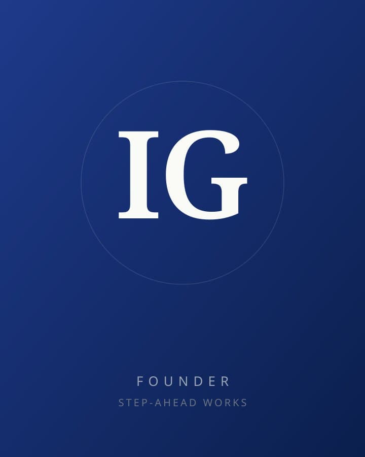 Ivan Georgiev, founder of STEP-AHEAD Works